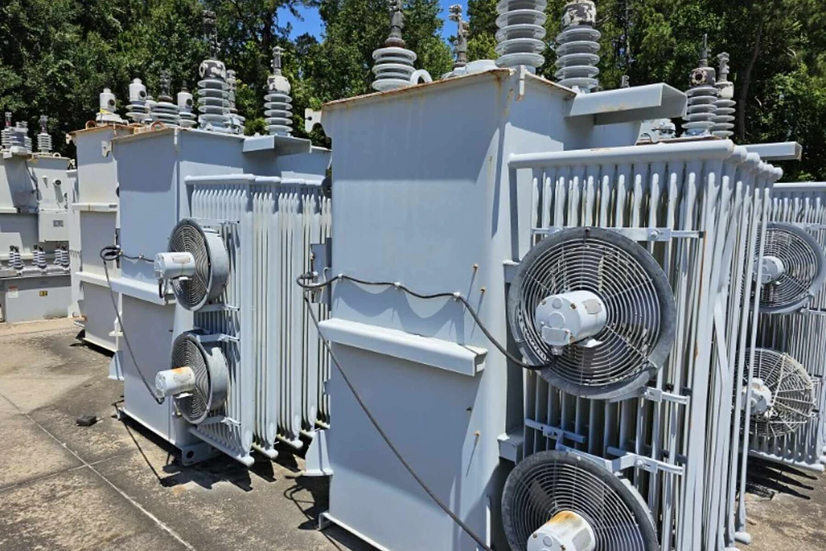 Large industrial electrical transformers available for recovery